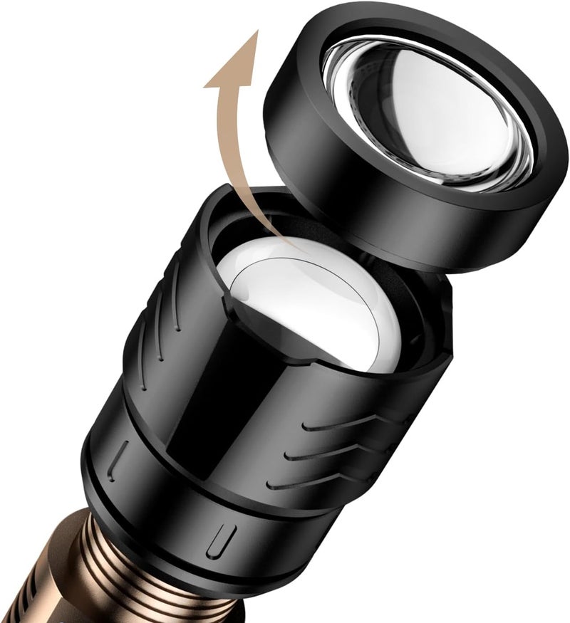 SkyFire Rechargeable Flashlight Lens for 1097,Zoomable Waterproof Bright Flash Light Lenses for Camping Essentials Outdoor Home-Only Lens No Flashlight - Image 1